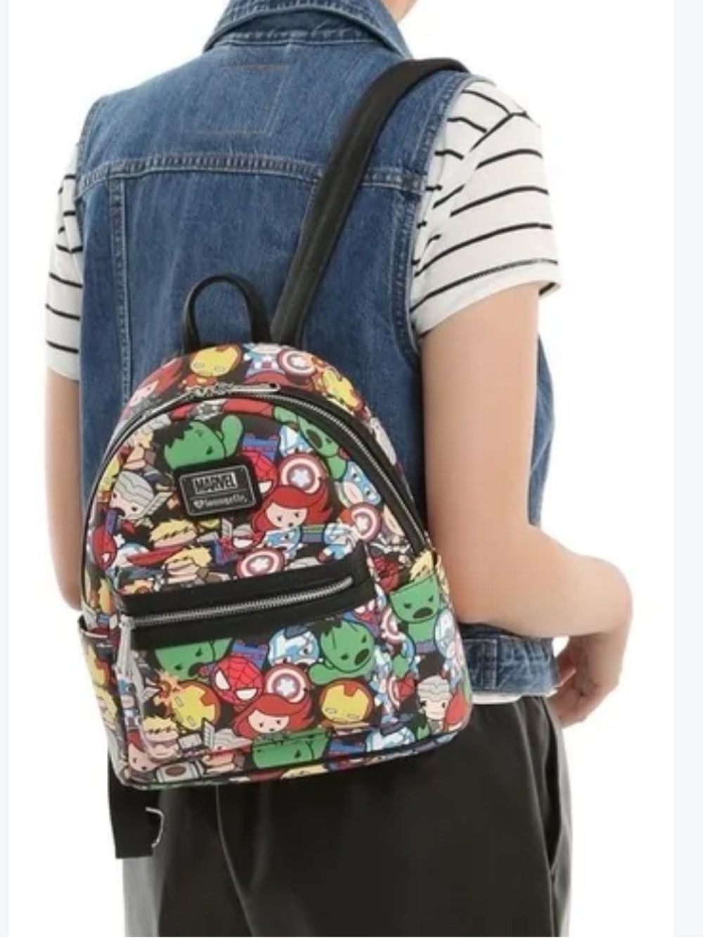 LOUNGEFLY MARVEL Avengers Chibi Mini Backpack Multi-color